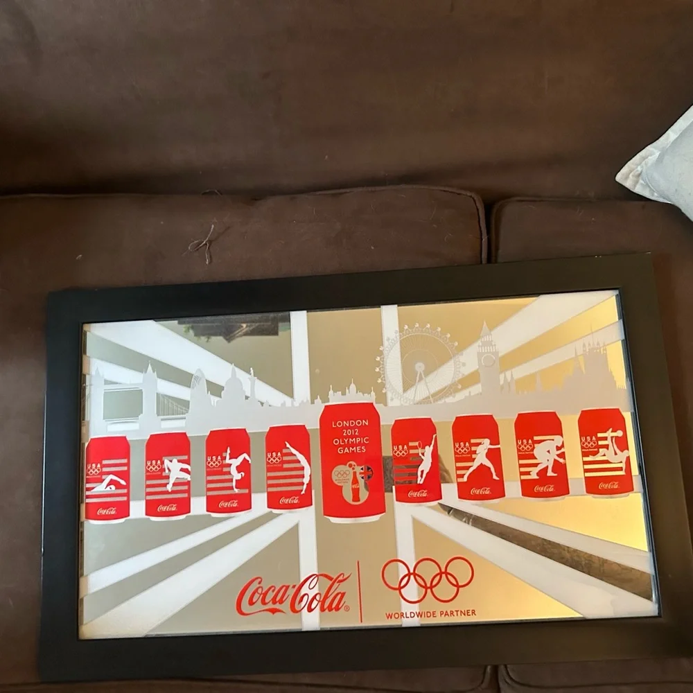 Coca-Cola Red and White Olympic Commemorative Frame
